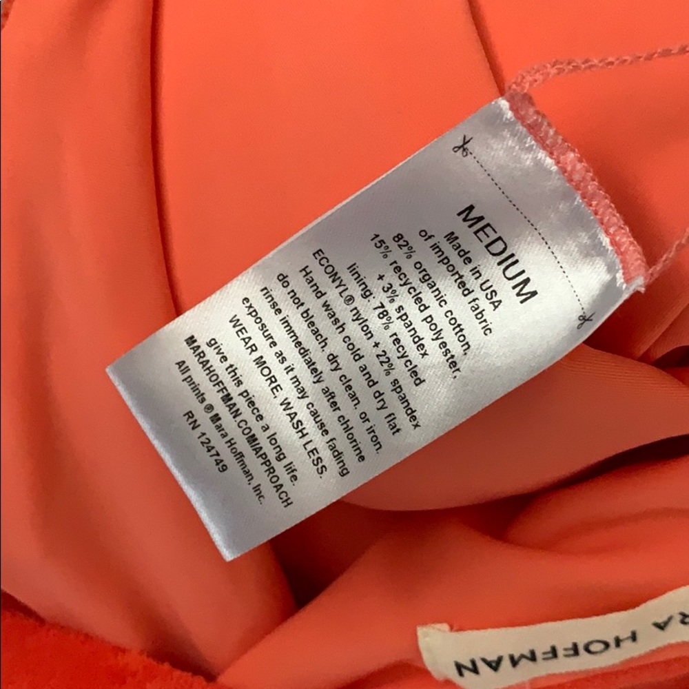 Mara Hoffman Audrey Plunging One Piece Swimsuit, M - Picture 8 of 10